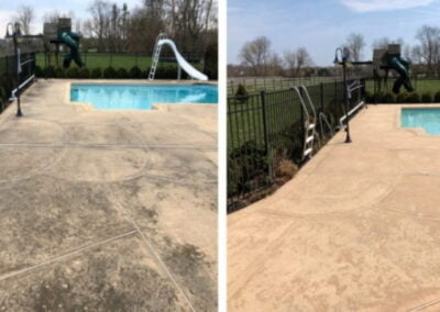 Pool Deck before and after
