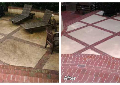 before after patio brick and cement