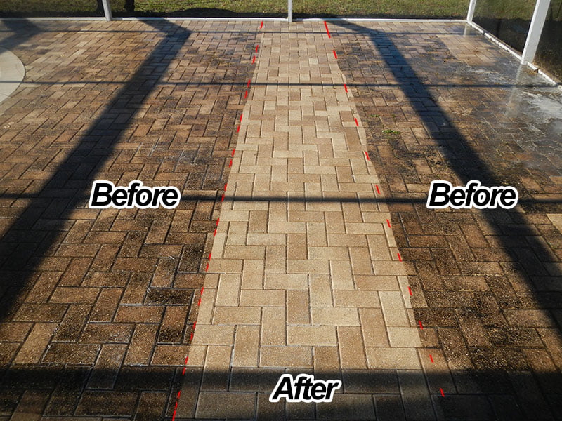 ecoblast pressure washing before after