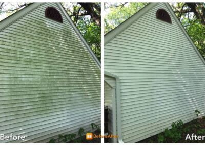 power wash house siding before and after 1