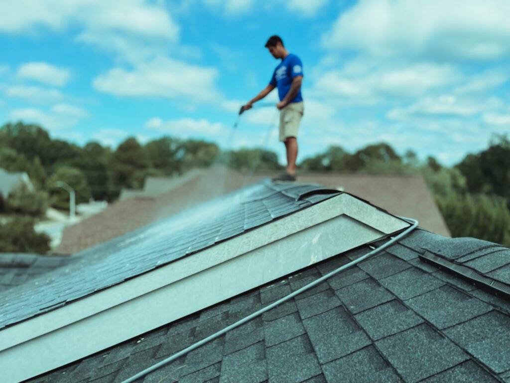 Roof pressure washing service in Rochester NY